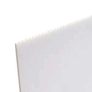 48 in. x 96 in. White Corrugated Plastic Sheet