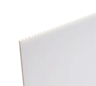 48 in. x 96 in. White Corrugated Plastic Sheet